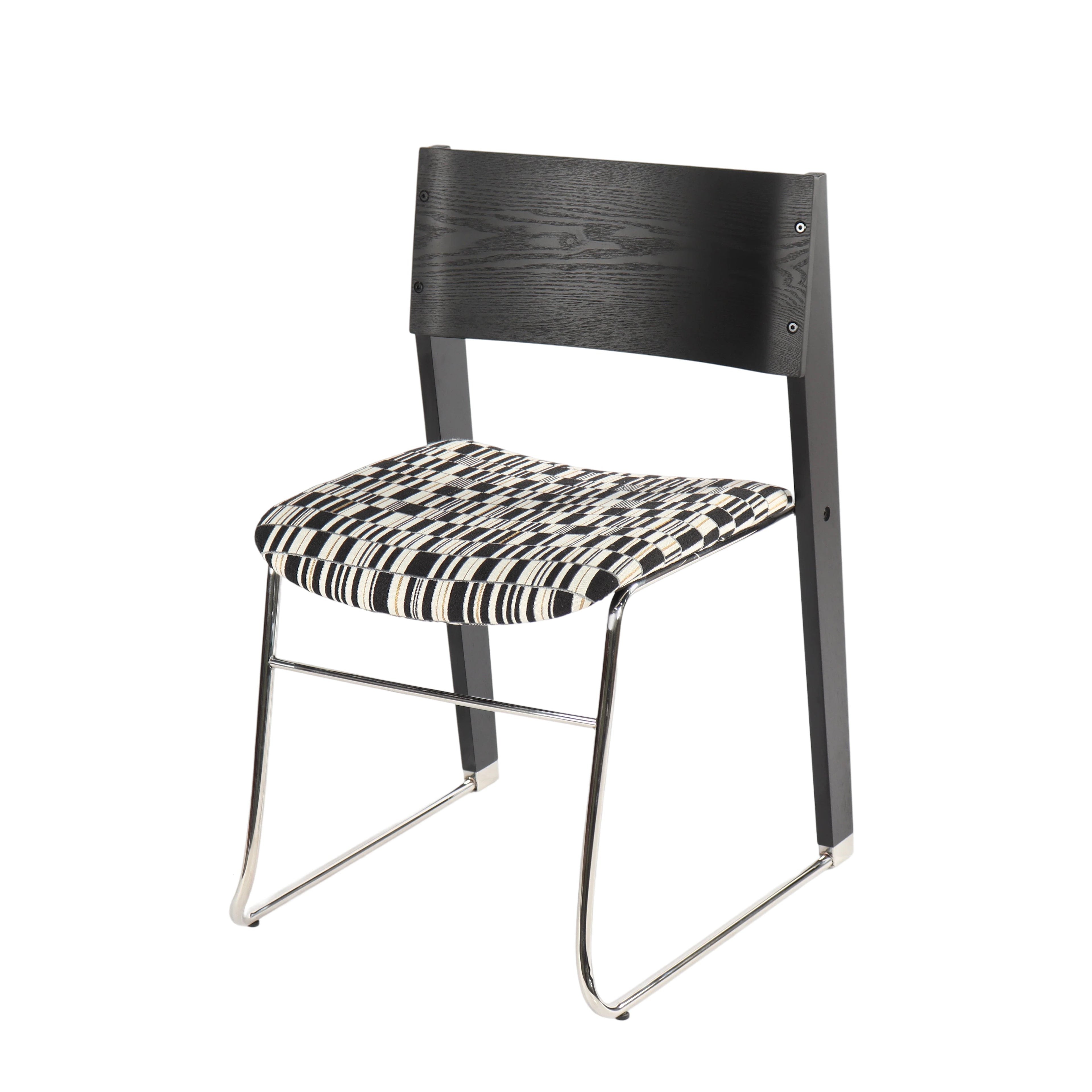  Modern Patterned Linen Chair - Also Available in Black