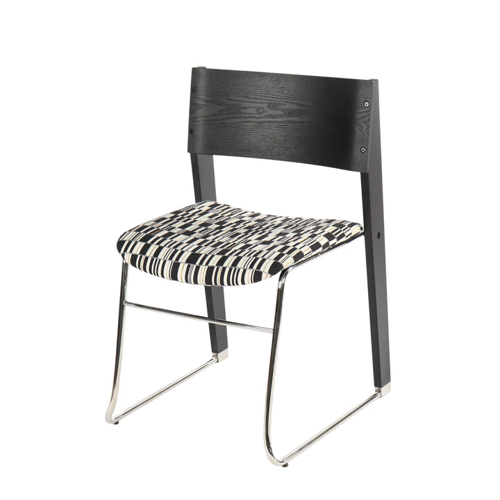  Modern Patterned Linen Chair - Also Available in Black