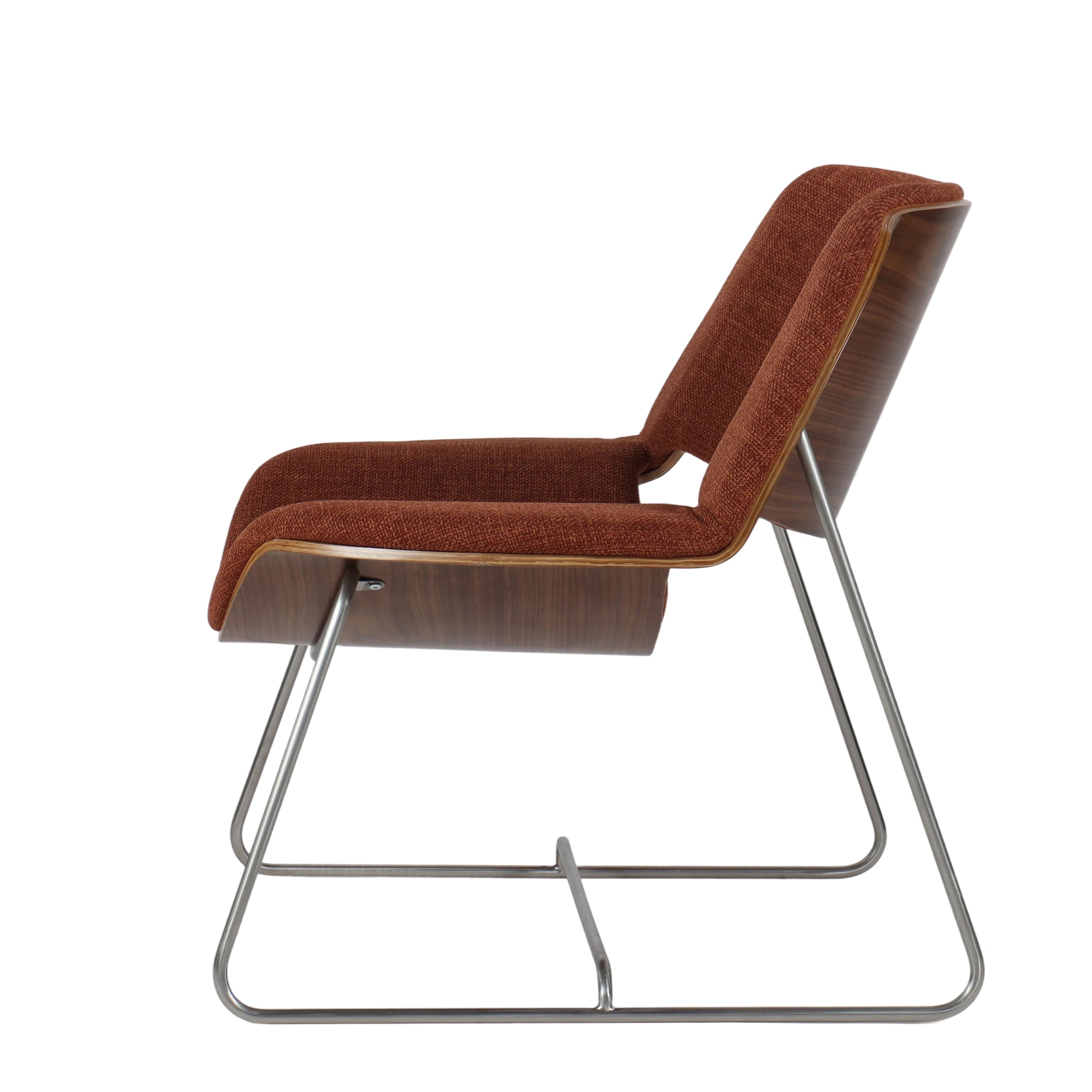 Smiley design lounge chair: stainless steel legs, max load 150kg