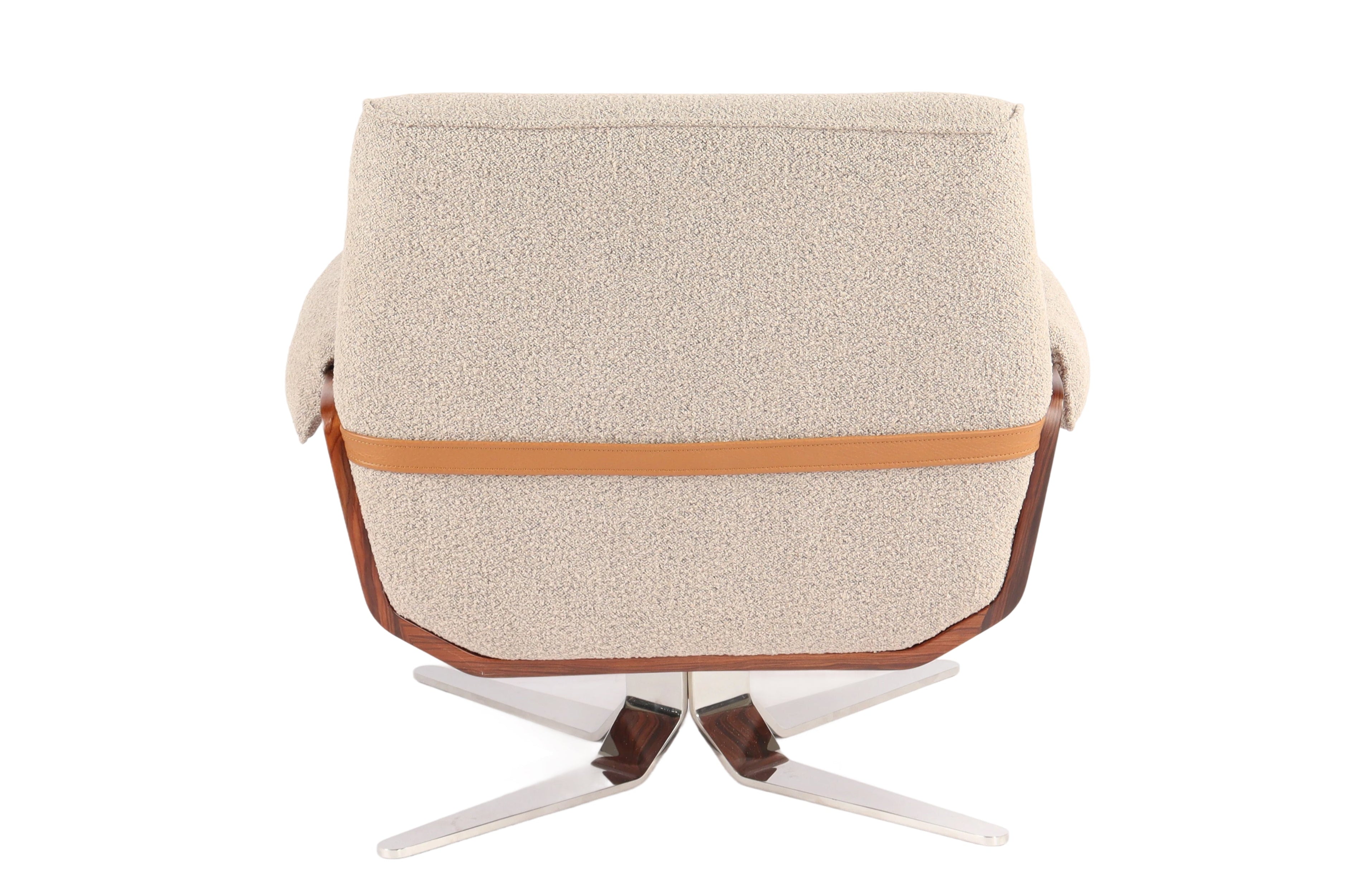 Teddy Bear Boucle Accent Chair - Ergonomic Backrest Tilt for High Comfort