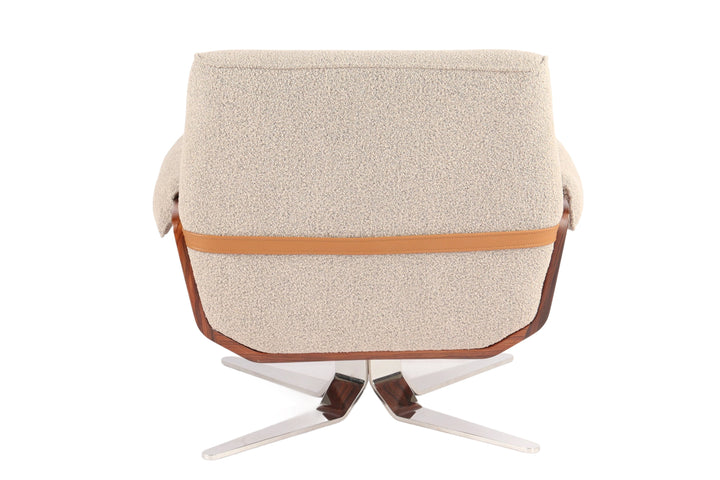 Teddy Bear Boucle Accent Chair - Ergonomic Backrest Tilt for High Comfort