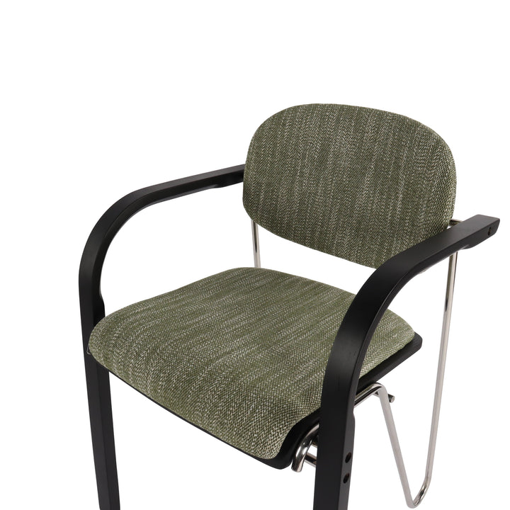 Sage Green Linen Armchair - Wide Seat Width, Ergonom ic in Every Detail
