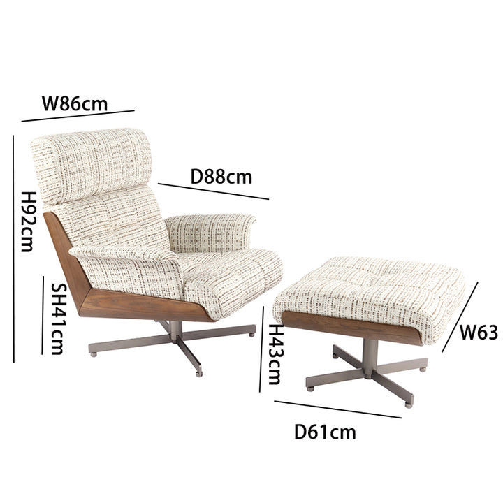 Contemporary Lounge Chair ：Extra wide seat