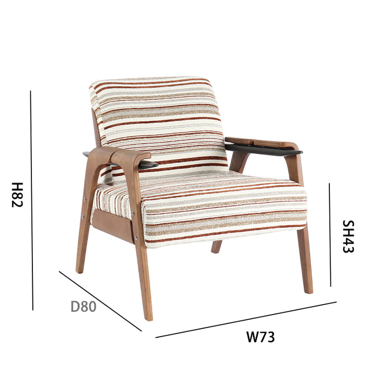 Leisure Chair - Extra Wide Seat, Dimensions: 82H x 73W x 43SH cm