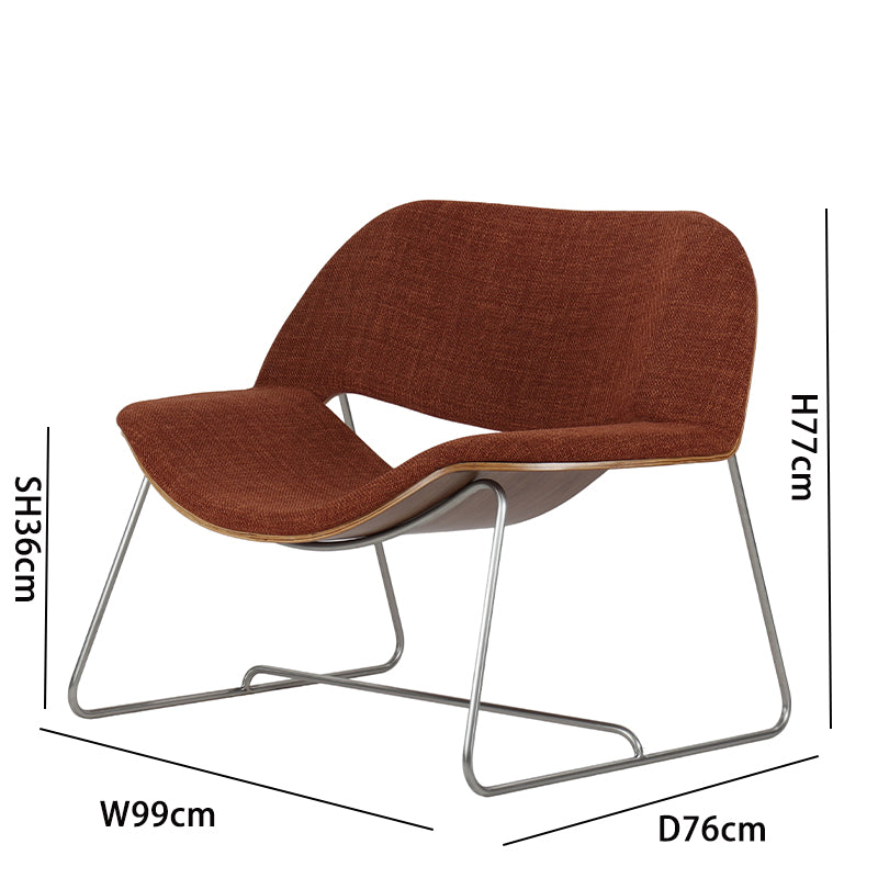 Smiley lounge chair: dimensions - 77cm H, 99cm W, 36cm seat H