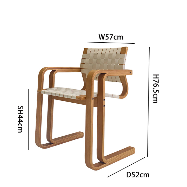 Turmeric & Cream Vintage Chair - 76.5CM H, 44CM Seat H, 57CM W
