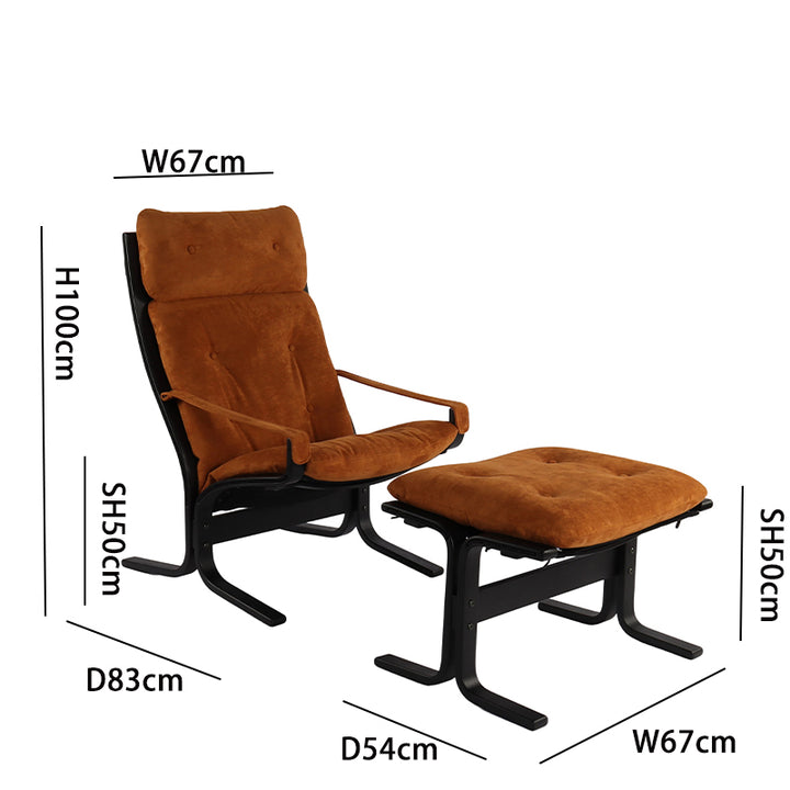 Lounge Chair, Dimensions (Total Height 100cm, Seat Height 50cm, Total Width 67cm)