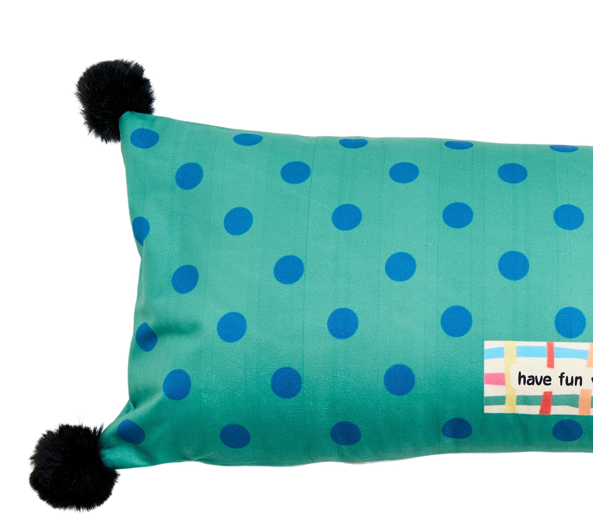 Dutch Velvet Fun Polka-Dotted Rectangular Decorative Pillow