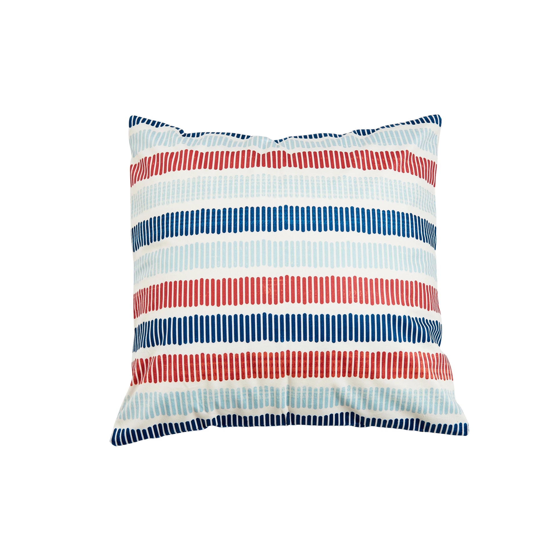 Fabric Square Decorative Pillow with Retro Puzzle & Multi-Color Design