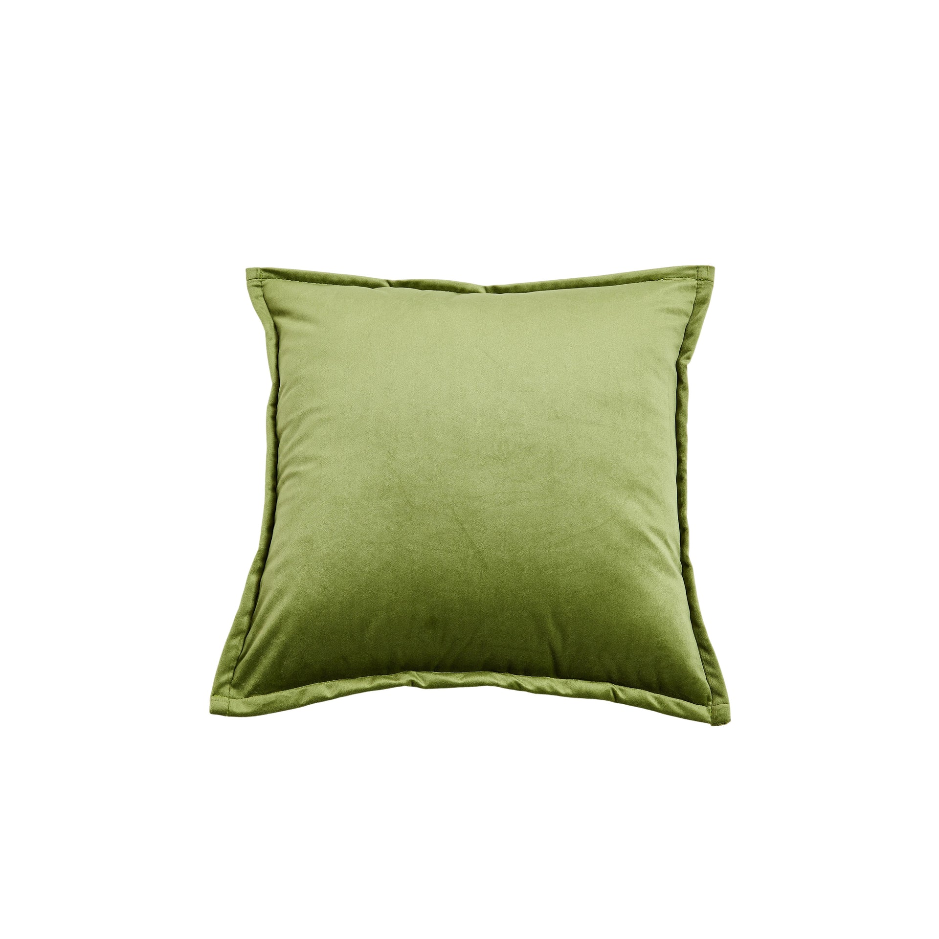 Green Solid Chenille Square Pillow