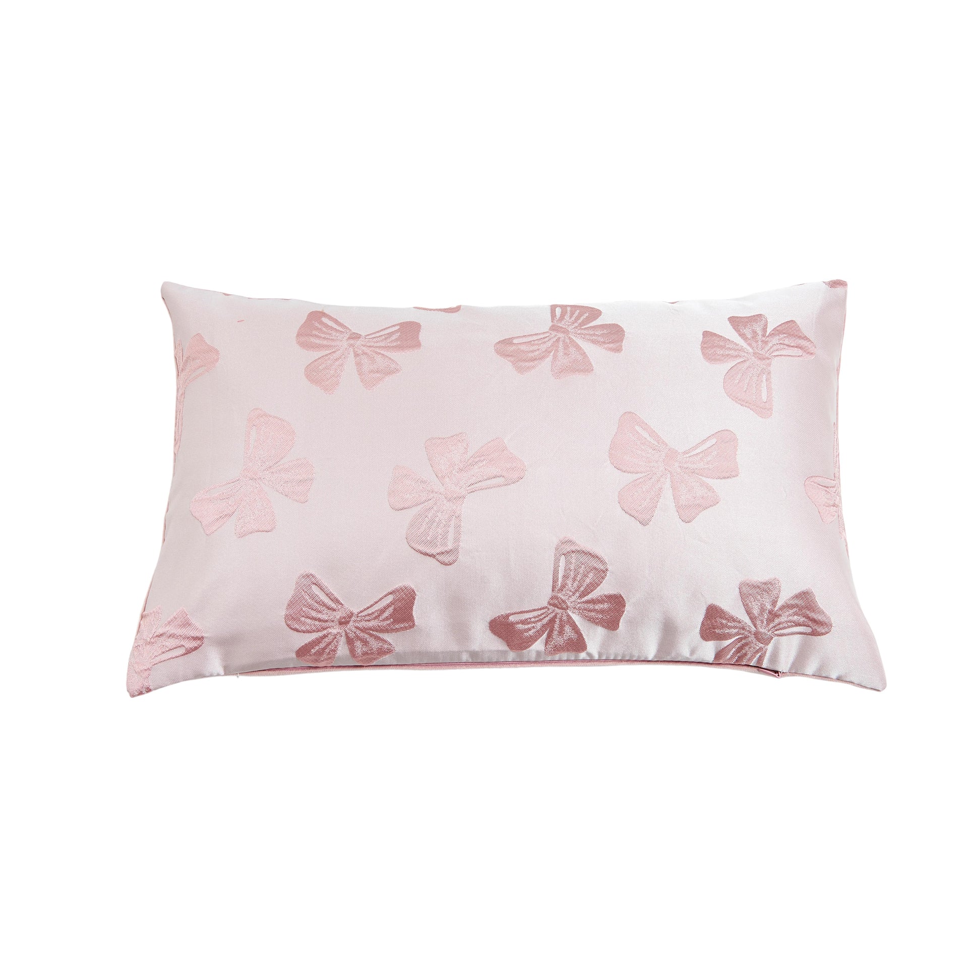 Rectangular Decorative Pillow with Dutch Velvet Jacquard & Bowknot