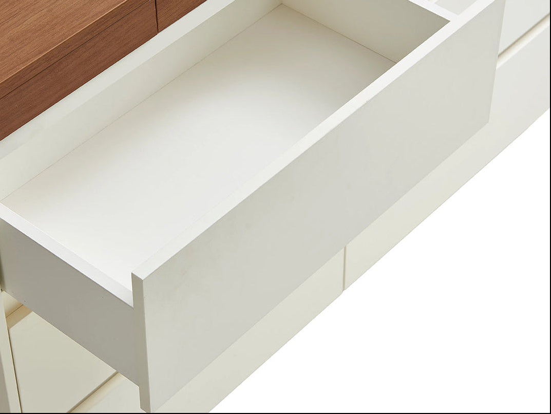 Modern dressing table, hidden-groove pull-out drawers
