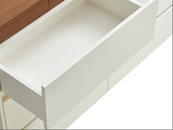 Modern dressing table, hidden-groove pull-out drawers
