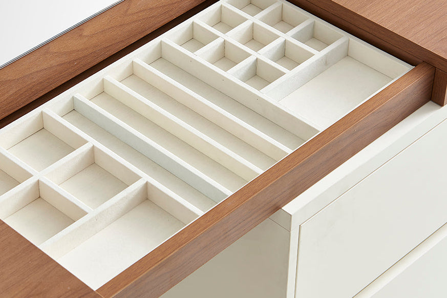 Modern dressing table with built-in jewelry box