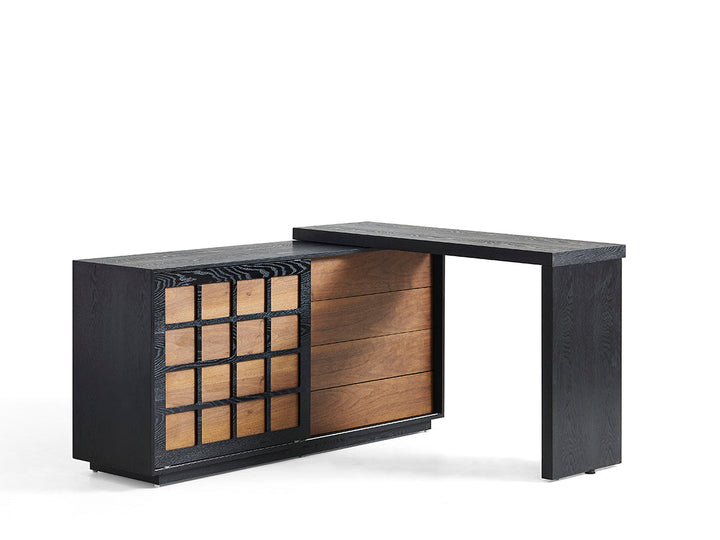  Mid-century plywood dressing table, L-shape placement