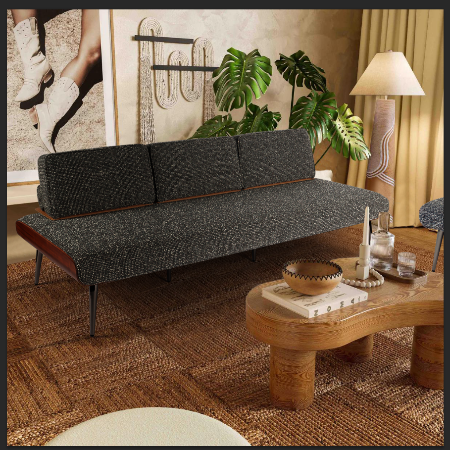 Cotton-Linen Lounge Sofa: Warm & stylish, ideal for home living room, free to match