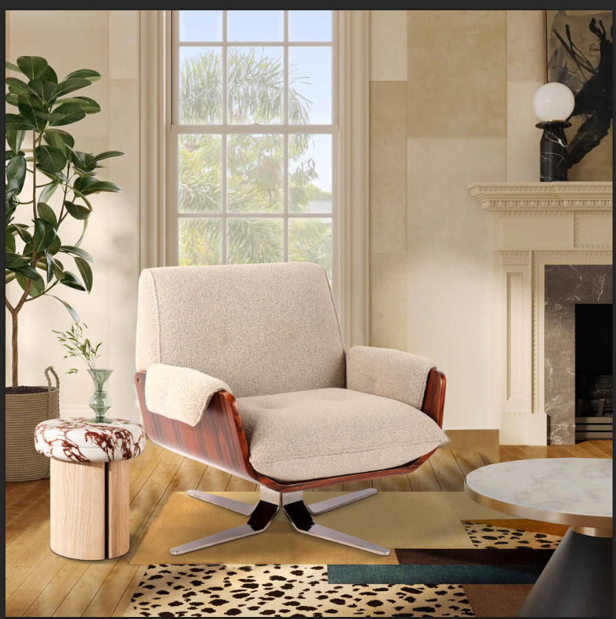 Teddy Bear Boucle Accent Chair - Suitable for Any Lounge Area