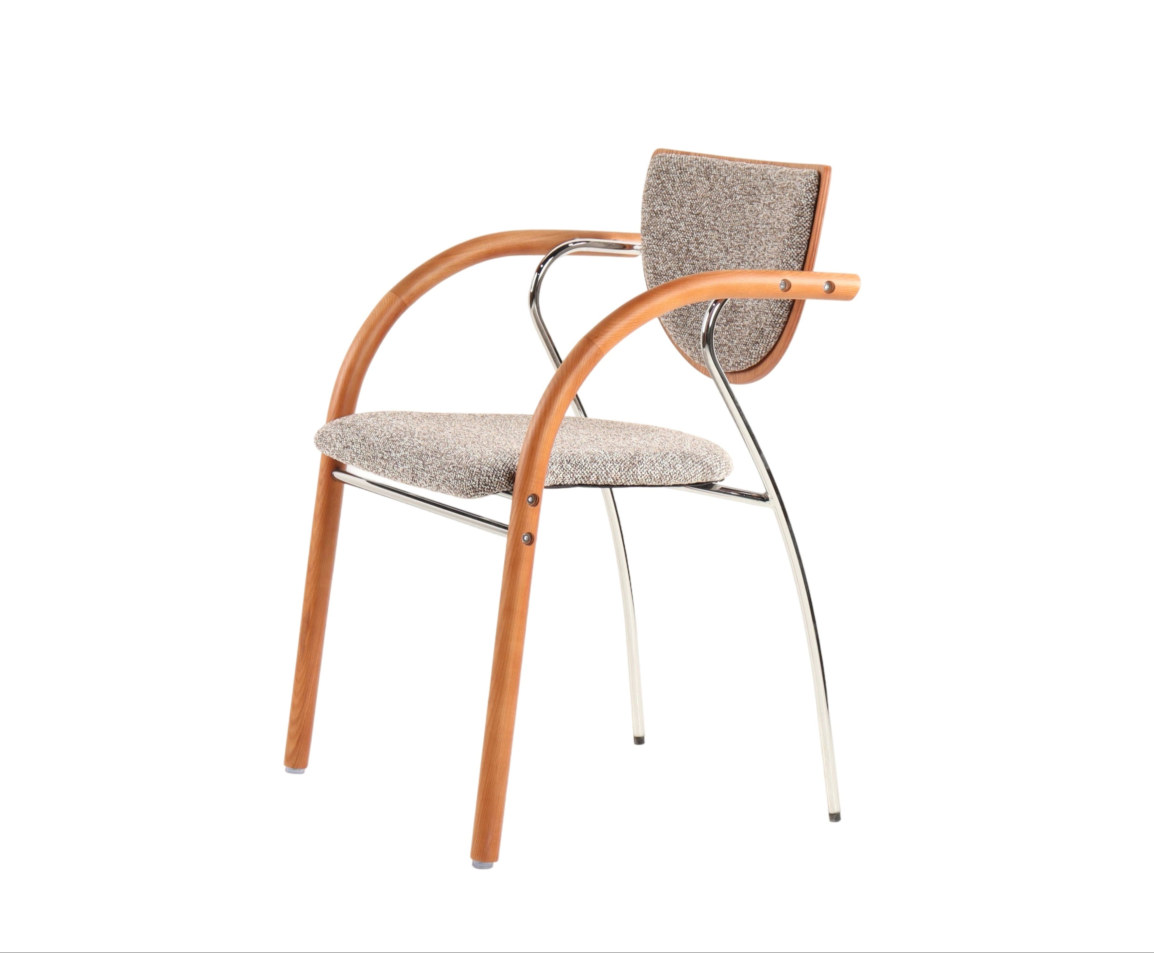 Thick Textured Fabric Armchair - Compact Size, 3-Year Quality Guarantee