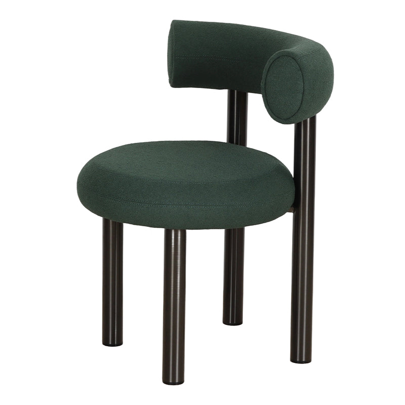 Indigo Gray Blue Stainless Steel Modern Dining Chair