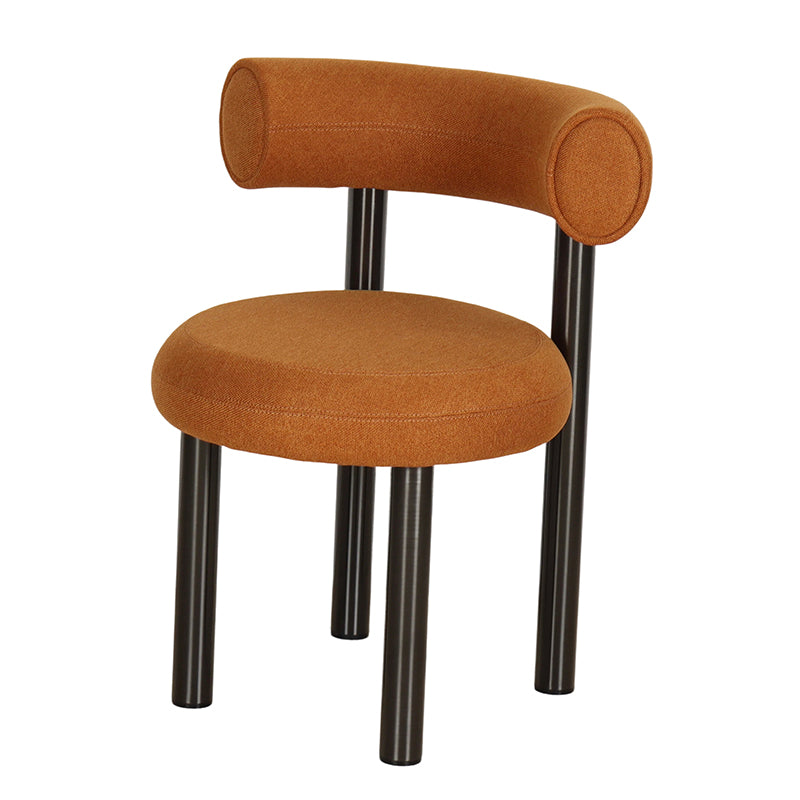 Modern Stainless Steel Chair Legs of Tangerine red Dining Chair