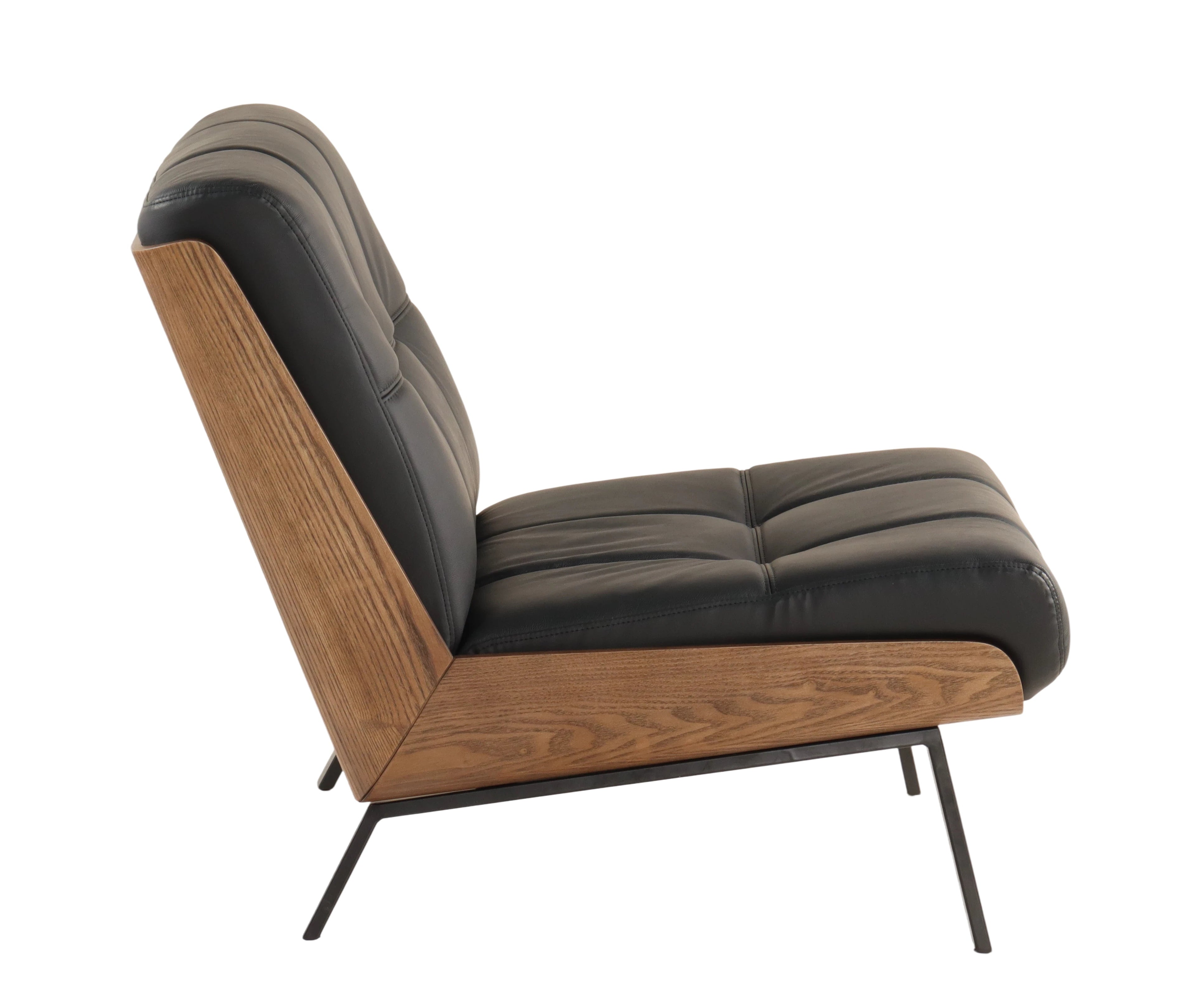 Armless Mid-Century Modern Accent Chair - Minimalist style
