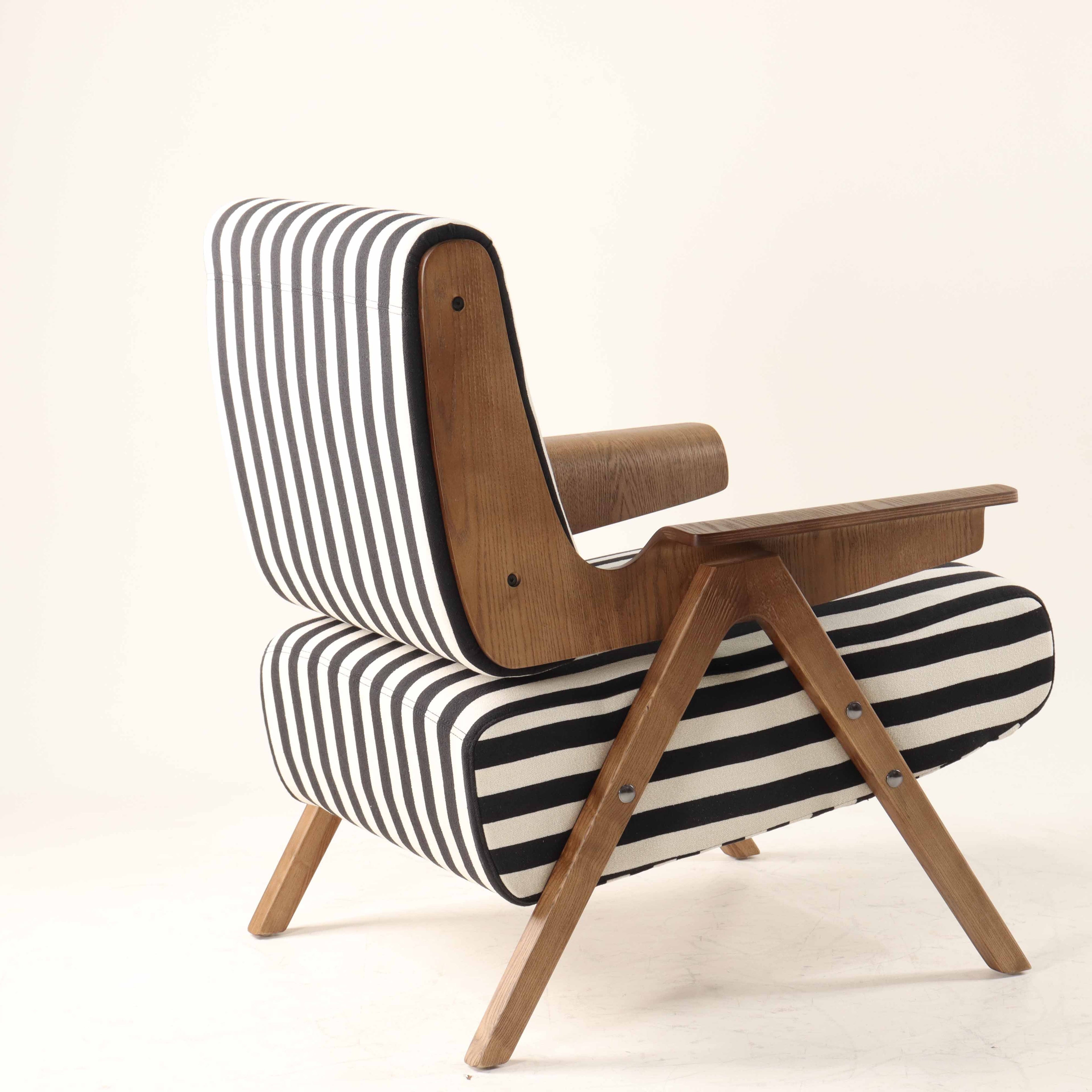 Ash Wood Accent Chair - 3-Year Warranty
