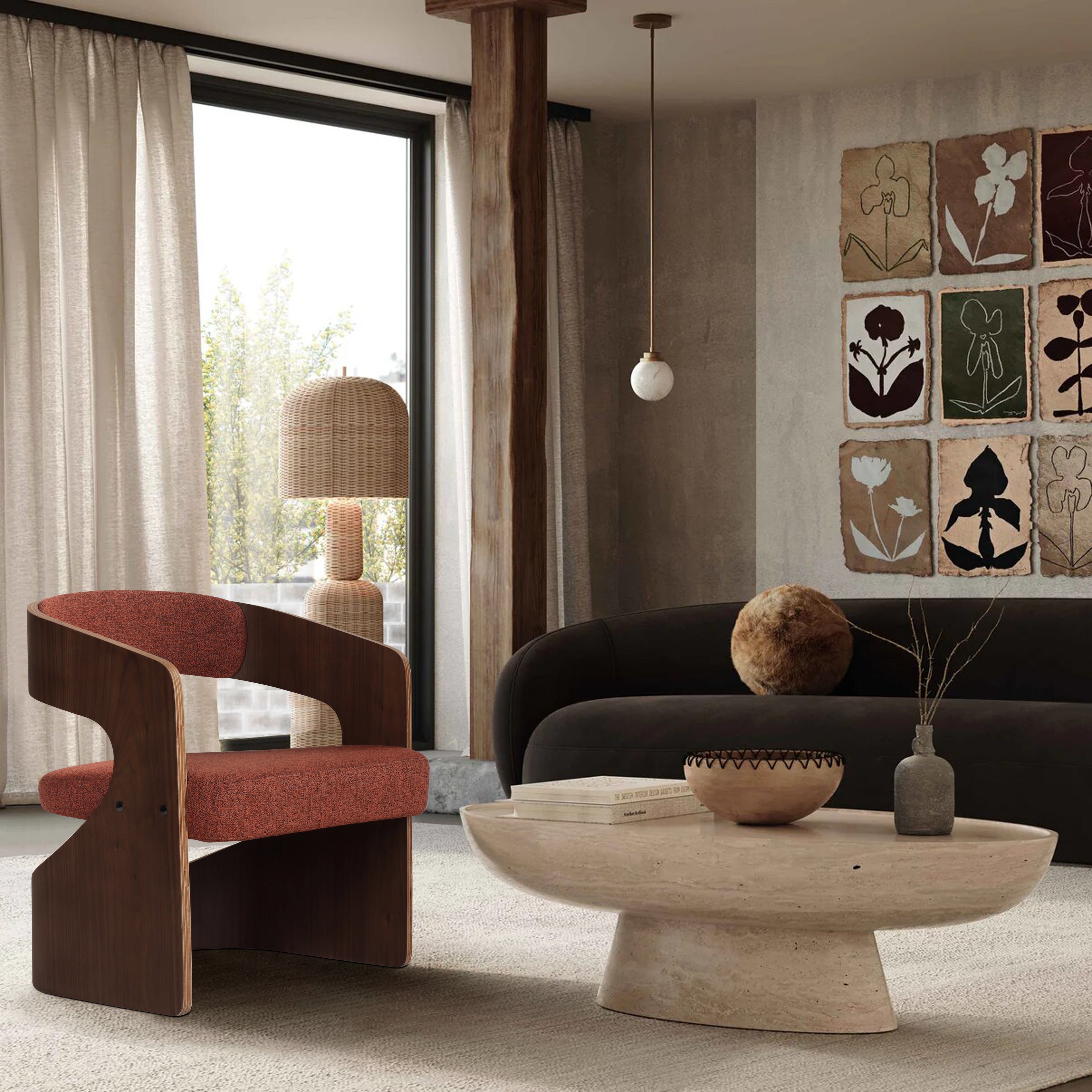 Modern Curved Arc Art Chair