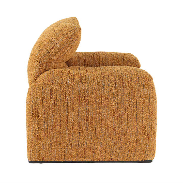 Warm Yellow Textured Chair: Side View, Silhouette