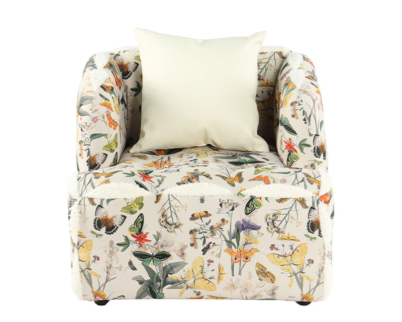 Butterfly-Flower Leisure Chair: Comfortable for Long Reading