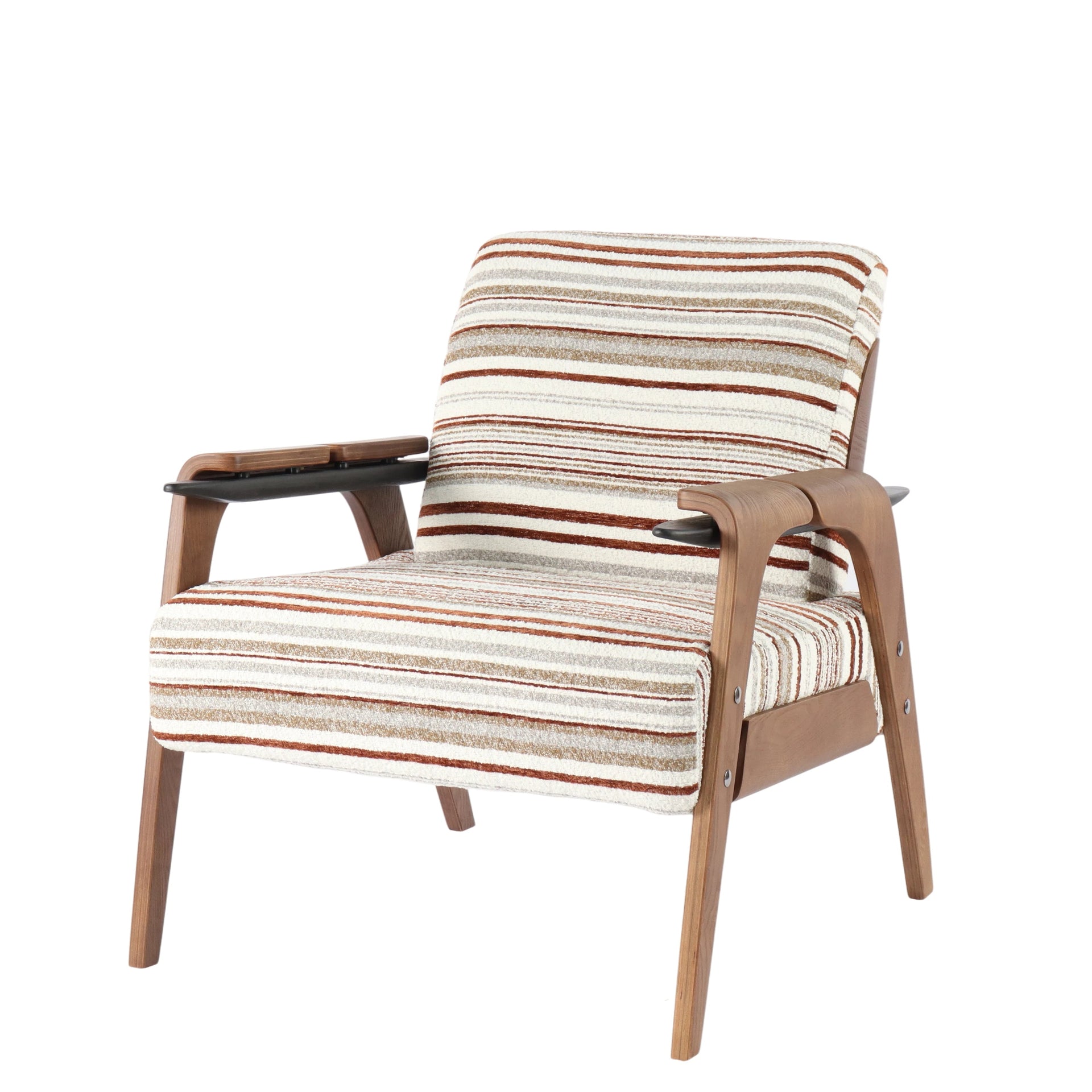 Cotton-Linen Striped Leisure Chair - Multi-Use: Corners, Casual Talks, Chat Chair