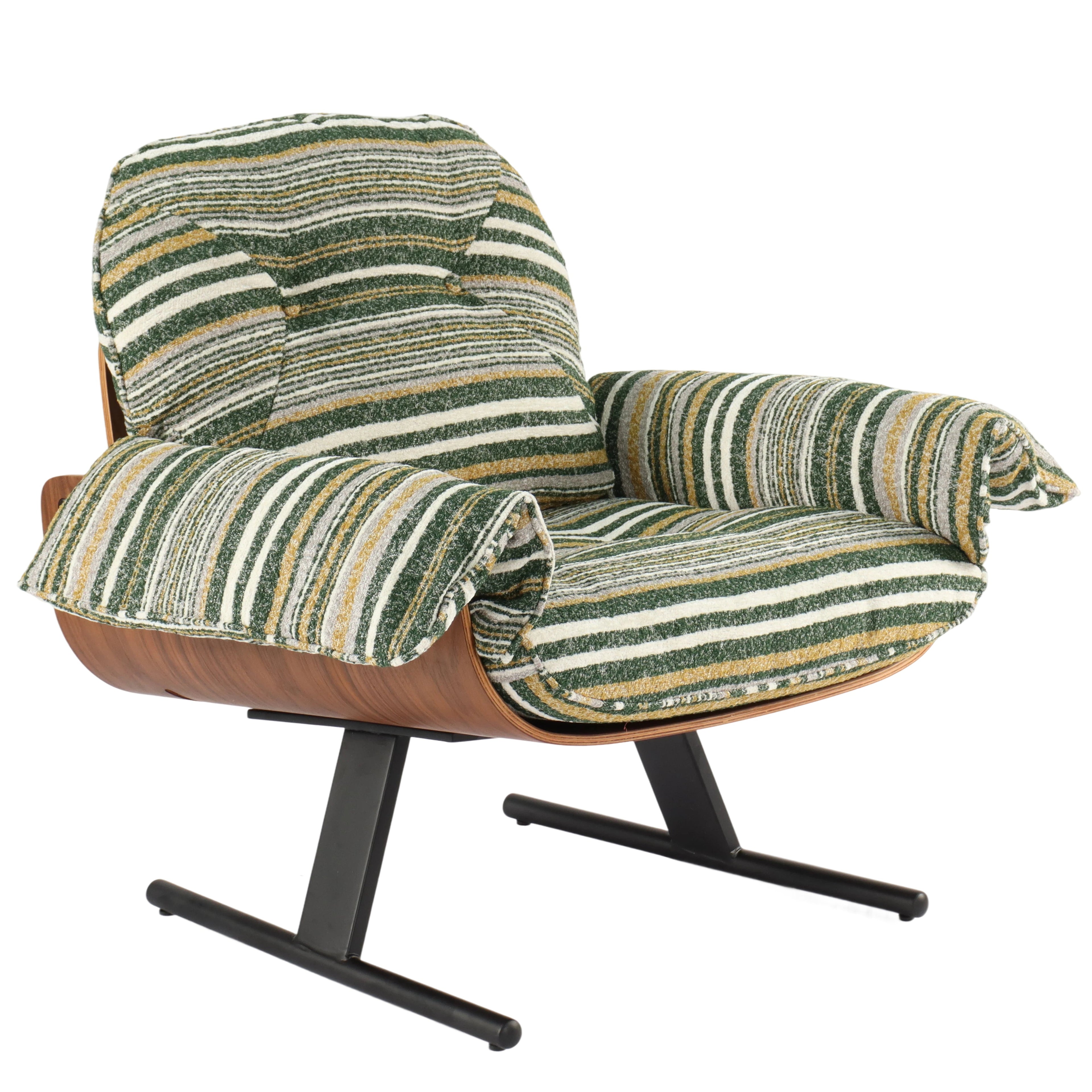 Spring Bloom Striped Lounge Chair - Fun, stylish accent chair with great comfort