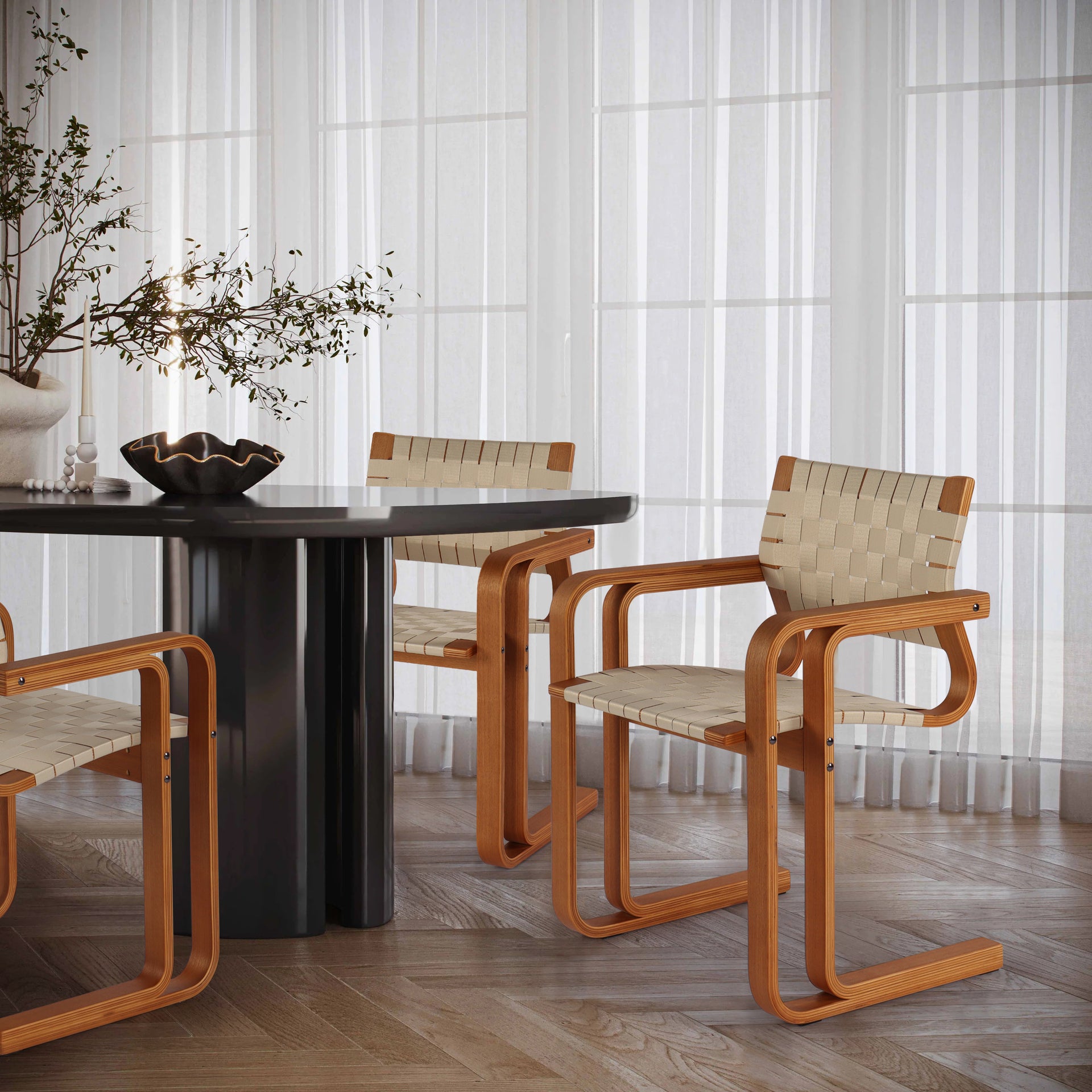 Turmeric & Cream Vintage Dining Chair - Fits Any Modern Dining Room