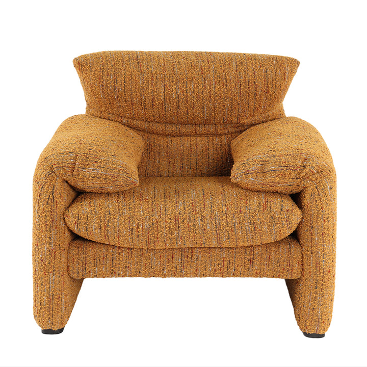 Warm Yellow Textured Chair: Fits All Home Corners, Great Comfort