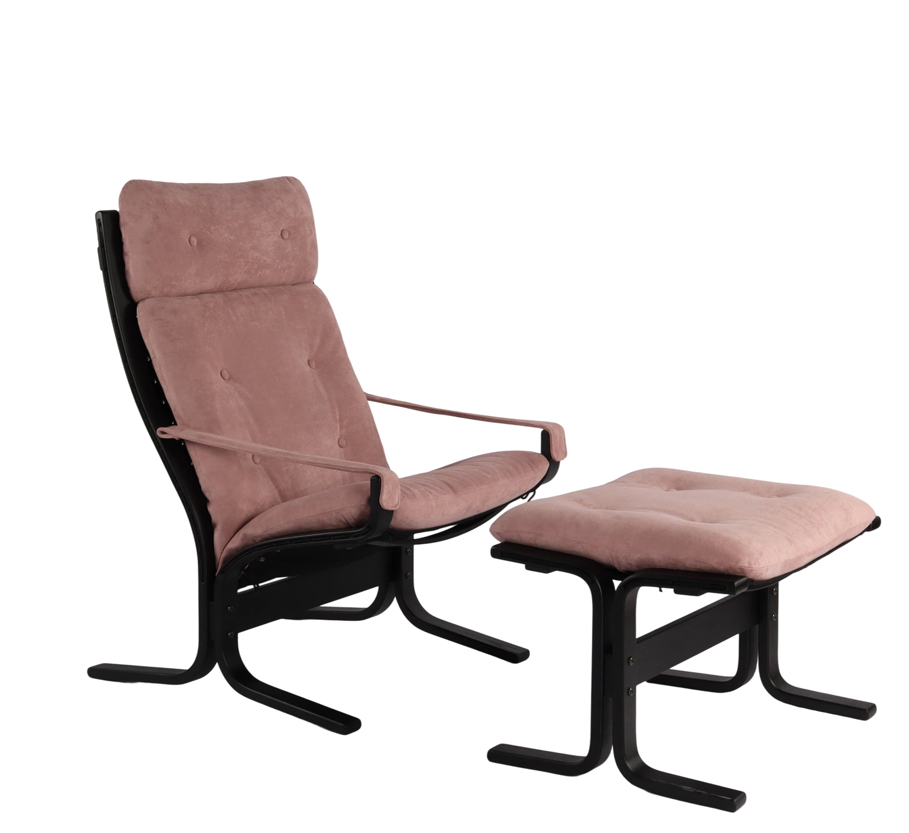 Dusty Pink Lounge Chair, Full View of the Entire Dusty Pink Chair